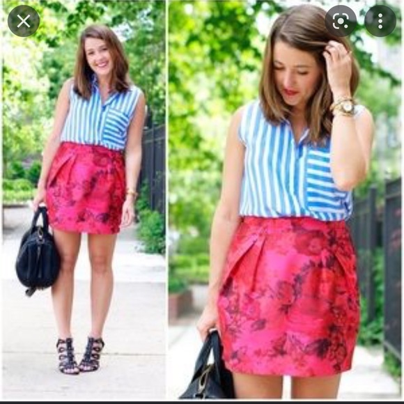 JCrew Peony Floral Origami Mini with Pockets - Picture 3 of 6